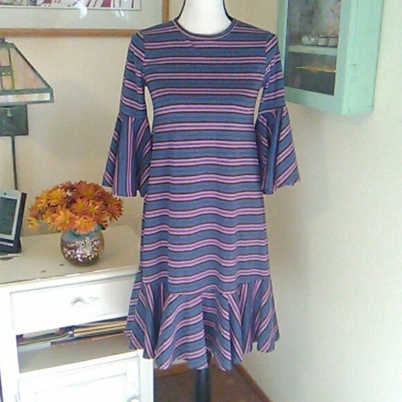 LuLaRoe Ruffled Shift Dress - Picture 1 of 12